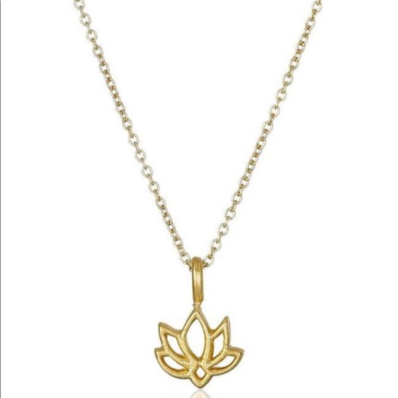 Jewelry Lotus Flower Necklace Gold Poshmark